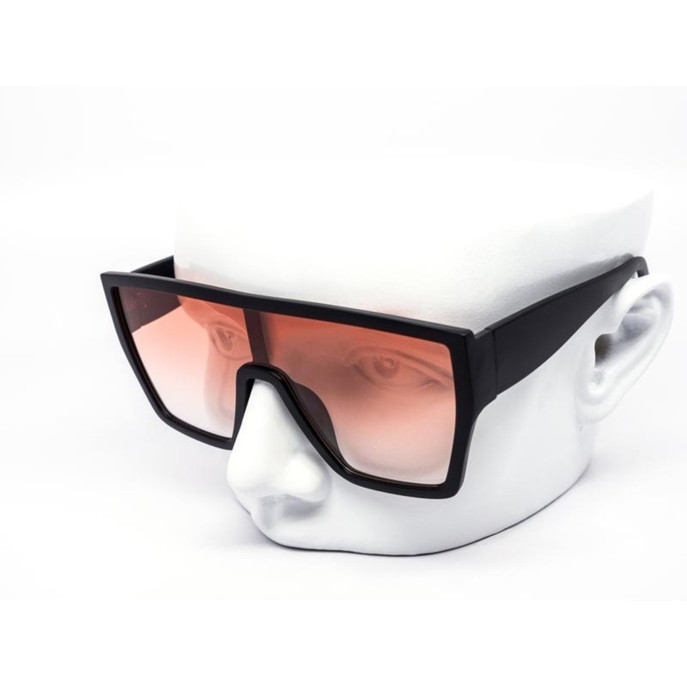 Oversized Shield Sunglasses Pink Flat Top Fashion‎ Shades UV400 Protection Women